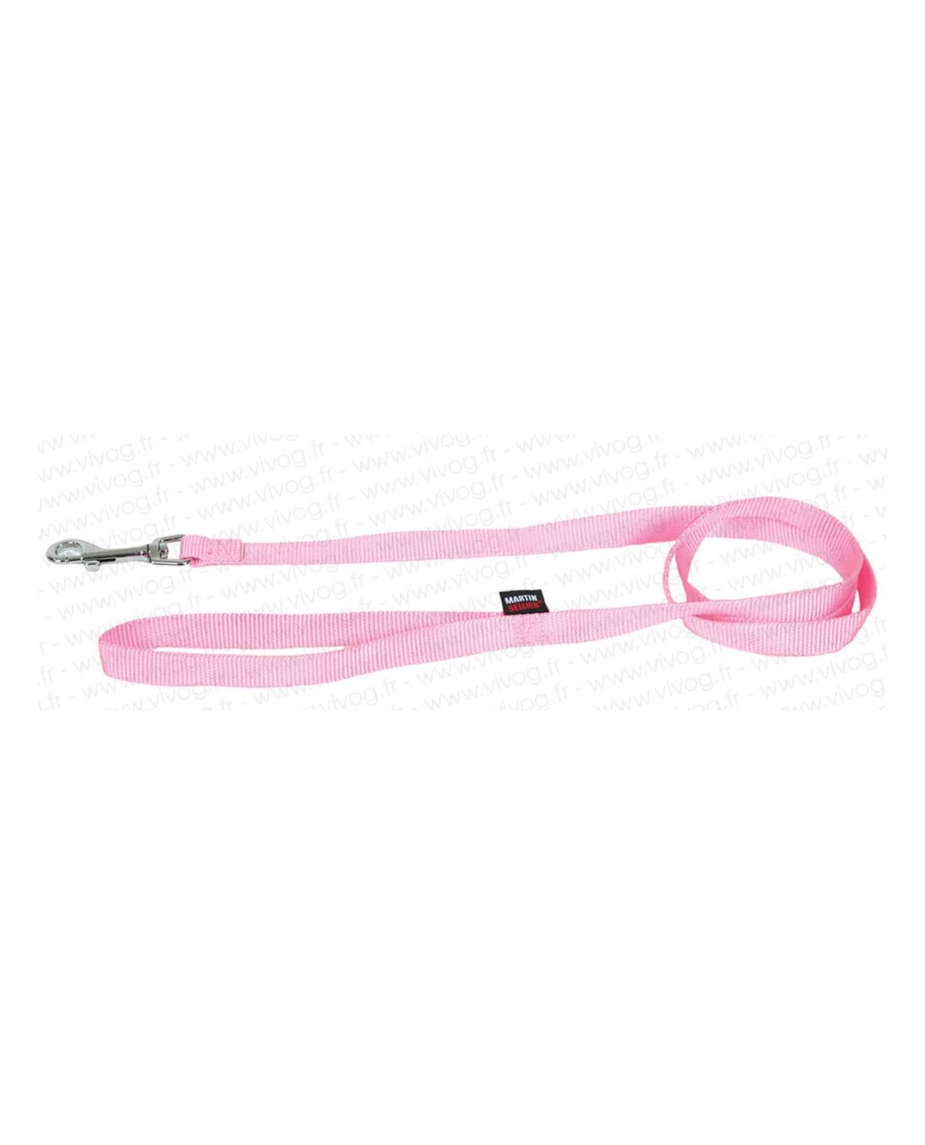 laisses colliers et harnais Laisse nylon uni rose Martin Sellier 7,00 €