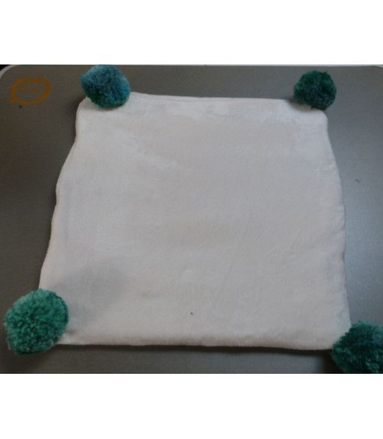 coussins pour chat couchage chat - Coussin chat blanc et vert Lagon ChezAnilou 12,00 €