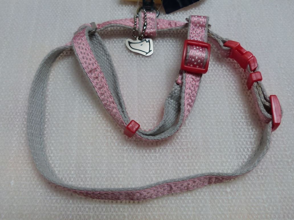 Harnais Petits Pois pour petit chien ou chat Couleur Blanc fr