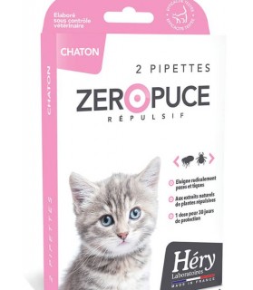 antiparasitaires chat Pipette chaton Zéro Puce Héry 1mlx2 Laboratoire Héry 7,00 €