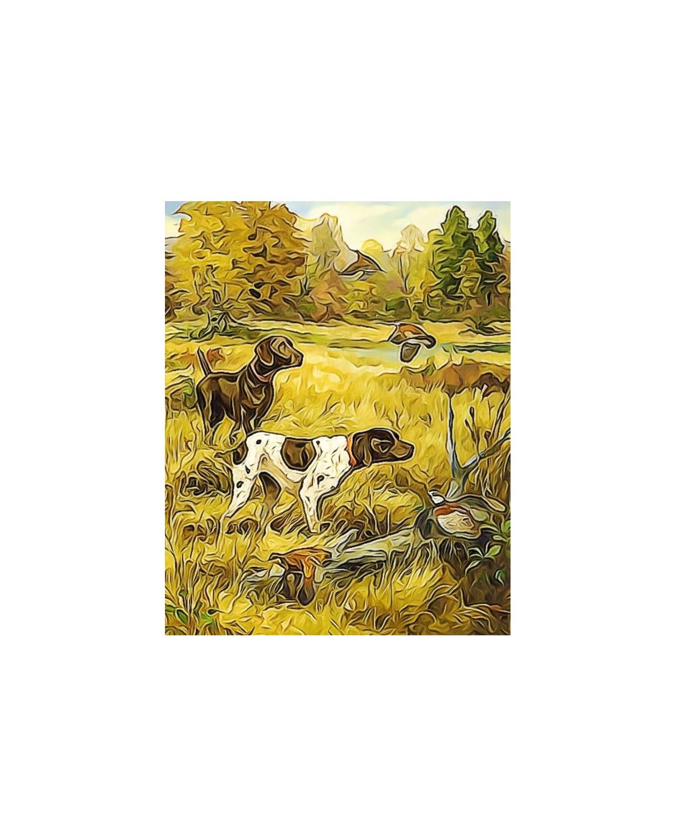 Peintures thème chasse Poster peinture à l'encre Chiens d'arrêt ChezAnilou 17,00 € Peintures thème chasse Poster peinture à l'encre Chiens d'arrêt ChezAnilou 17,00 €