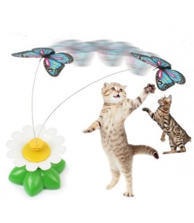 Jouets d'éveil pour chat Jouet chat fleur à papillon electronique  5,00 €