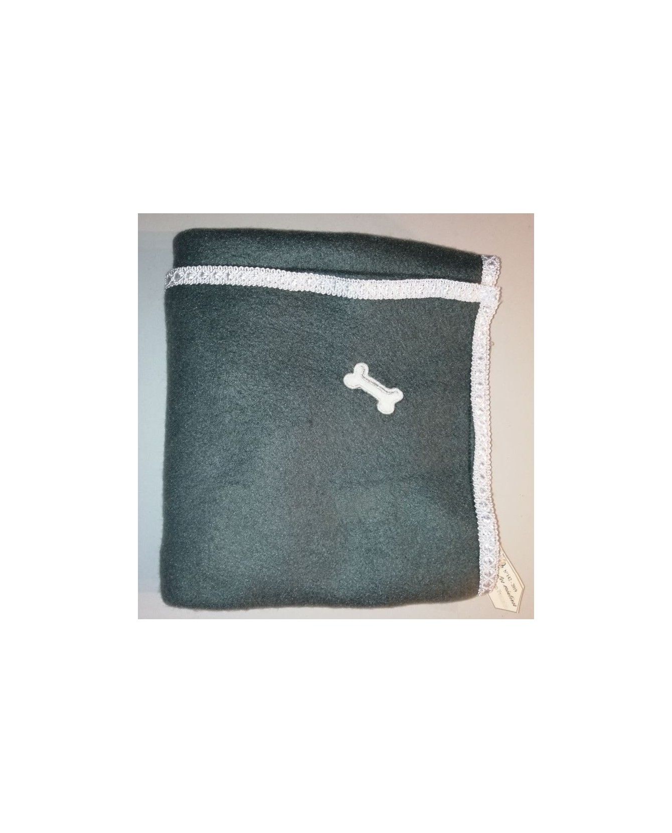 Tapis pour chien ou chiot Tapis chien anthracite molletonné liseré blanc 74 X 50 ChezAnilou 12,00 €