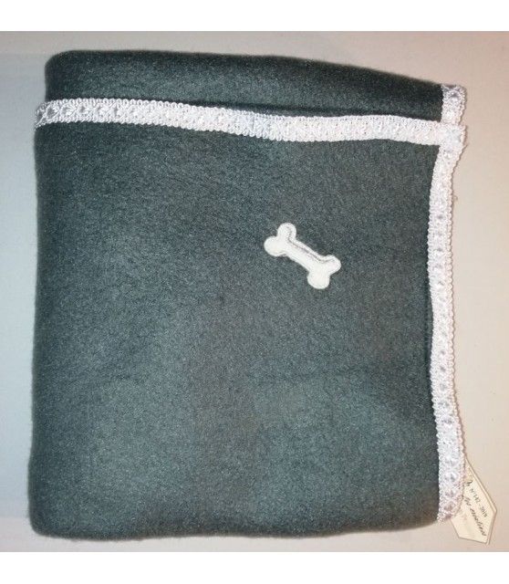 Tapis pour chien ou chiot Tapis chien anthracite molletonné liseré blanc 74 X 50 ChezAnilou 12,00 €