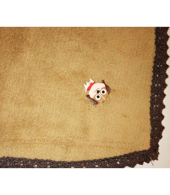 Tapis pour chien ou chiot Tapis chien molletonné marron liseré marron motif chien 81x63 cm ChezAnilou 12,00 €