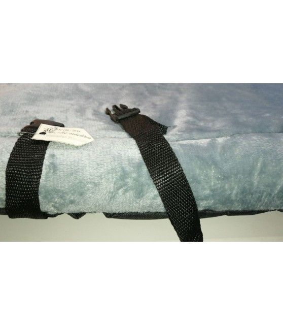 Coussin pour chien de voyage Gris et noir 90x65 cm
