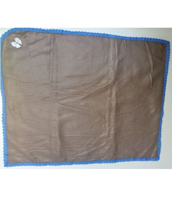 Tapis chien marron molletonné double épaisseur 75 * 62 cm
