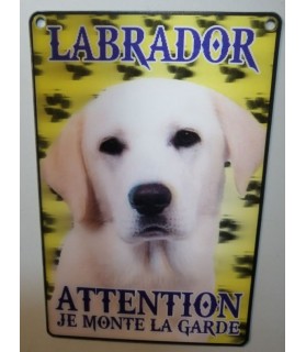 Pancarte Labrador Pancarte Labrador - 3D - attention au chien - crème  6,00 €