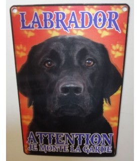 Pancarte Labrador Pancarte Labrador - 3D - attention au chien - noir  6,00 €