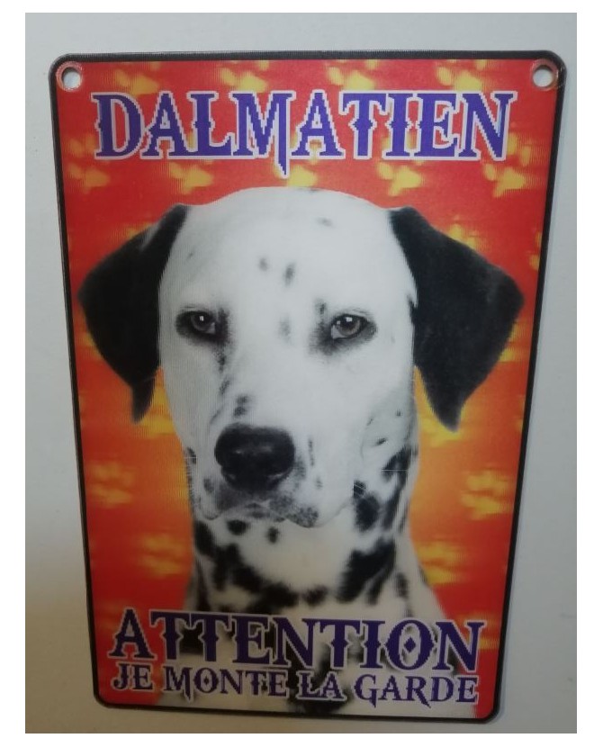 Pancarte Dalmatien Pancarte en 3D avec Dalmatien attention au chien  6,00 €