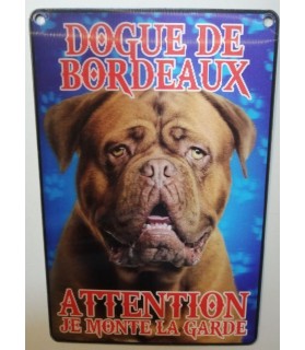 pancartes de garde Pancarte en 3D avec Dogue de Bordeaux attention au chien  6,00 €