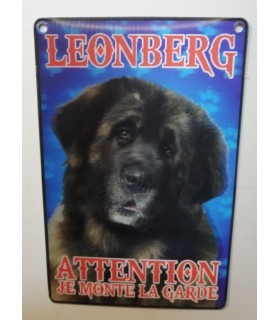 pancartes de garde Pancarte en 3D avec Leonberg attention au chien  6,00 €