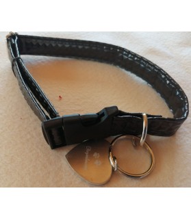 Colliers simili et cuir collier chien Calypso noir - dim 37-65 cm ChezAnilou 12,00 €