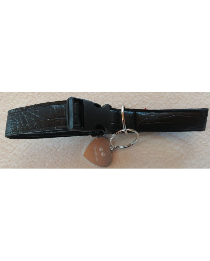 Colliers simili et cuir Collier chien Croco noir- T42-70 cm ChezAnilou 12,00 €