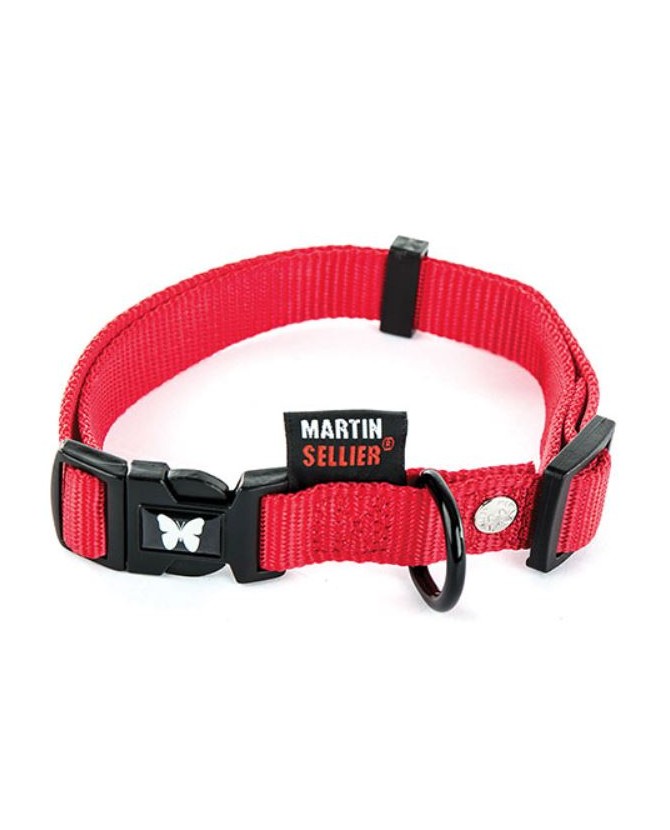 Colliers synthétiques Collier Nylon rouge classique T30 - 45 cm Martin Sellier 9,00 €
