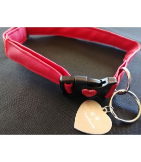 Colliers simili et cuir Collier chien Coeur Rouge avec médaille T2,5 x 66-39 cm ChezAnilou 9,00 €