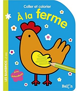 librairie animaux Coller et colorier À la ferme - livre d'activités  3,00 €
