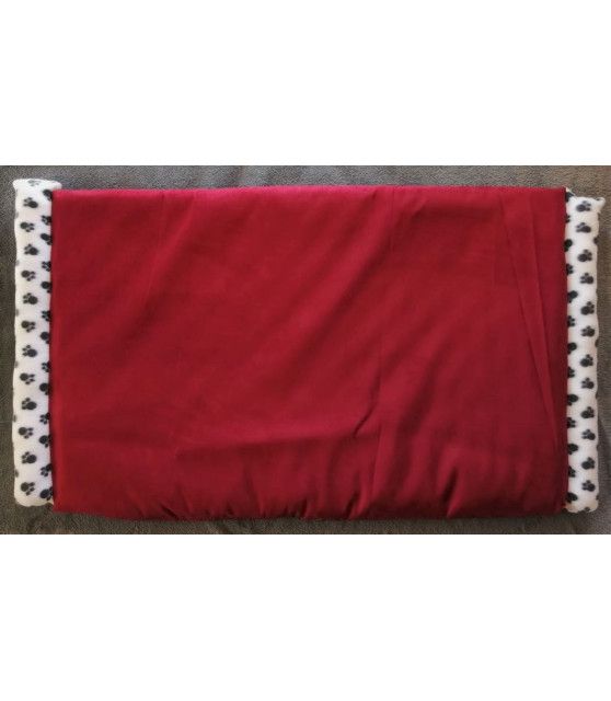 Coussins pour chien ou chiot coussin chien rouge et bleu réversible et déhoussable T. 110 x 62cm ChezAnilou 36,00 €
