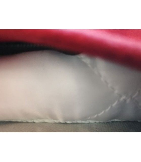 coussin chien rouge et bleu réversible et déhoussable T. 110 x 62cm