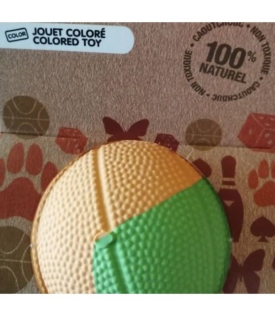 balles pour chien jouet balle dure pour chien Rubb'n orange et vert Martin Sellier 11,00 €