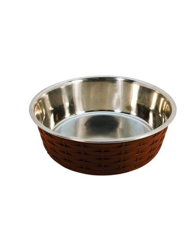 Gamelles pour chien ou chiot Gamelle Inox style osier antidérapante pour chien CHADOG DIFFUSION 9,00 €