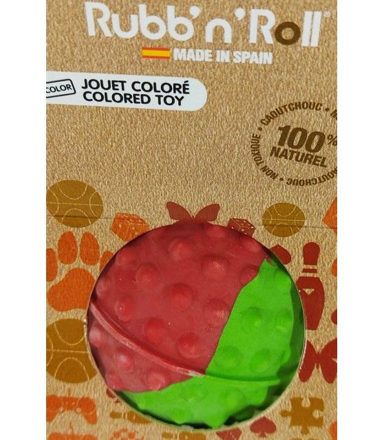 balle tricolore pour chien Rubb'n'roll