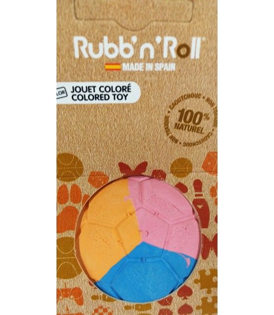 balle tricolore pour chien Rubb'n'roll