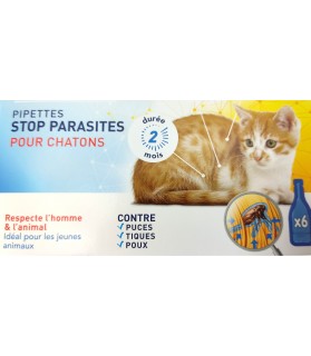 antiparasitaires chat Pipettes stop parasites pour chatons Beaphar 11,00 €