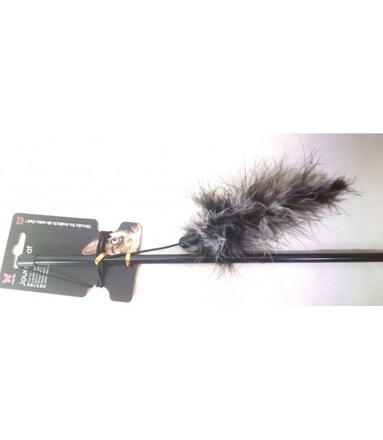 jouet chat Canne avec Plume boa
