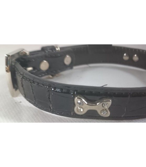 Colliers simili et cuir Collier chien simili noir et os boucle Mutli-marques 7,00 €