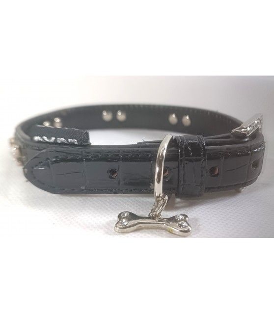 Colliers simili et cuir Collier chien simili noir et os boucle Mutli-marques 7,00 €