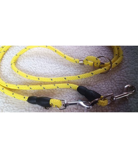 laisses de travail rondes Laisse de travail 4 points JAUNE pour chien ChezAnilou 27,00 €