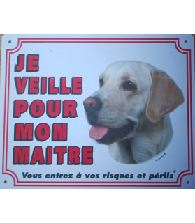 Pancarte Labrador Panneau de garde Labrador crème Martin Sellier 9,00 €