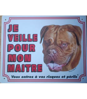 Pancarte Dogue de Bordeaux Panneau de garde Dog de Bordeaux Martin Sellier 9,00 €