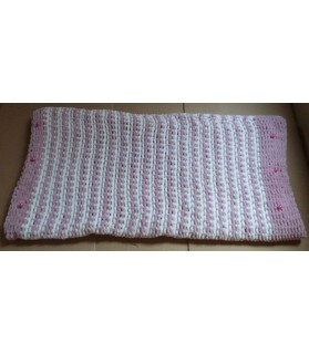 couvertures pour chat couchage chat - couverture pour chat rose et blanc Perlette ChezAnilou 26,00 €